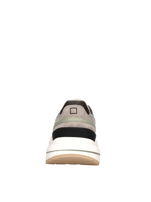 Sneakers in camoscio e tessuto D.A.T.E. | FUGA NYLONARMY-GRIGIO-MARRONE-AZZ.-VERDE